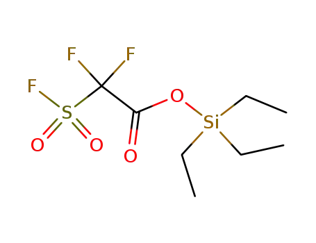 Molecular Structure of 757203-27-3 (2,2-Difluoro-2-(fluorosulfonyl)acetic acid triethylsilyl ester)