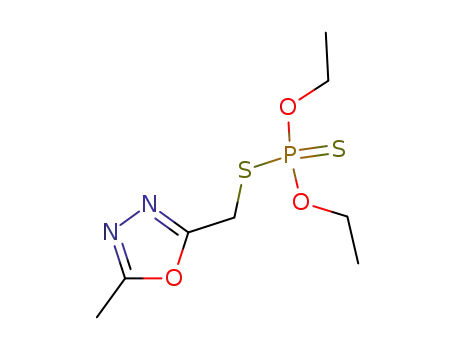 O,O-diethyl S-[(5-methyl-1,3,4-oxadiazol-2-yl)methyl] phosphorodithioate
