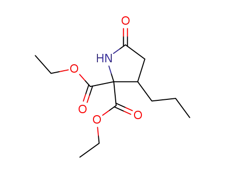 Molecular Structure of 2614-71-3 (diethyl 5-oxo-3-propylpyrrolidine-2,2-dicarboxylate)