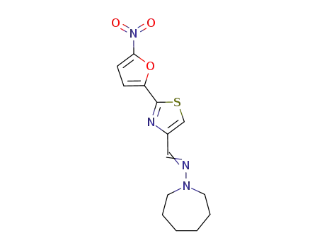 Molecular Structure of 31898-54-1 (N-{(E)-[2-(5-nitrofuran-2-yl)-1,3-thiazol-4-yl]methylidene}azepan-1-amine)