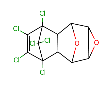 Molecular Structure of 3212-26-8 (3,4,5,6,9,9-Hexachloro-1a,2,2a,3,6,6a,7,7a-octahydro-2,7-epoxy-3,6-methanonaphth[2,3-b]oxirene)