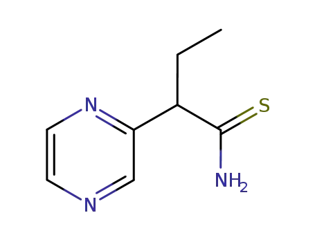 Molecular Structure of 32081-46-2 (2-(2-Pyrazinyl)thiobutyramide)