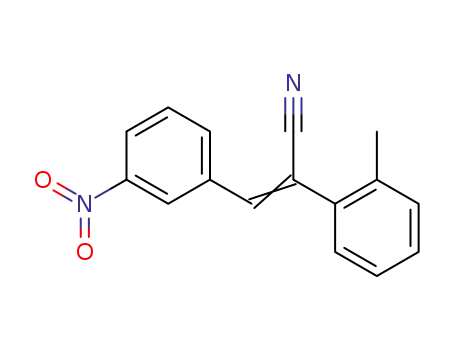 Molecular Structure of 31881-13-7 ((2Z)-2-(2-methylphenyl)-3-(3-nitrophenyl)prop-2-enenitrile)