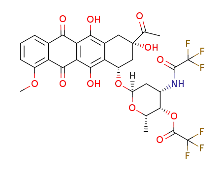 Molecular Structure of 219921-59-2 (3'-N,4'-O-di-trifluoroacetyldaunomycin)