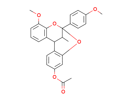 6,12-Methano-12H-dibenzo(d,g)(1,3)dioxocin-3-ol, 8-methoxy-6-(p-methoxyphenyl)-13-methyl-, acetate(2652-25-7)