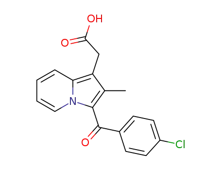 Molecular Structure of 26466-68-2 ([1-(4-chlorobenzoyl)-2-methylindolizin-3-yl]acetic acid)