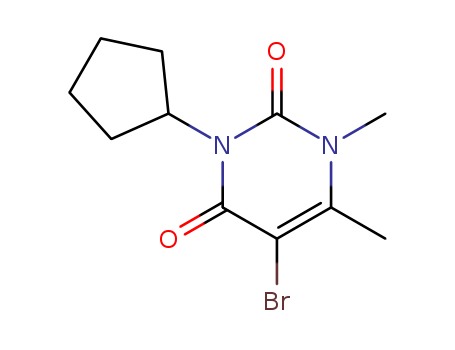 32000-82-1,5-Bromo-3-cyclopentyl-1,6-dimethylpyrimidine-2,4(1H,3H)-dione,Uracil,5-bromo-3-cyclopentyl-1,6-dimethyl- (8CI)