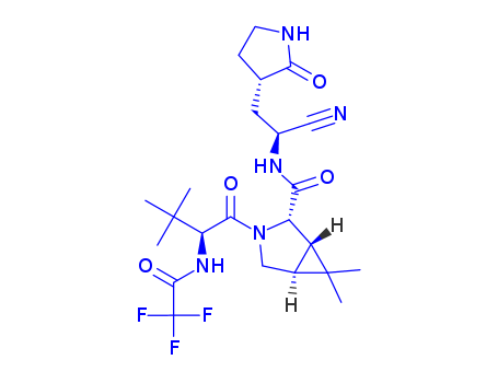 2628280-40-8,(1R,2S,5S)-N-{(1S)-1-cyano-2-[(3S)-2-oxopyrrolidin-3-yl]ethyl}-6,6-dimethyl-3-[3-methyl-N-(trifluoroacetyl)-L-valyl]-3-azabicyclo[3.1.0]hexane-2-carboxamide,