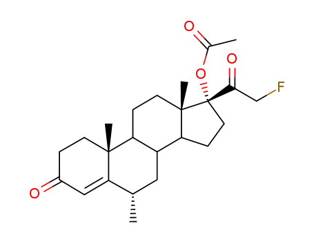 Molecular Structure of 3185-11-3 ((6alpha)-21-fluoro-6-methyl-3,20-dioxopregn-4-en-17-yl acetate)