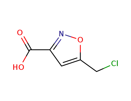 Molecular Structure of 3209-41-4 (5-(CHLOROMETHYL)ISOXAZOLE-3-CARBOXYLIC)