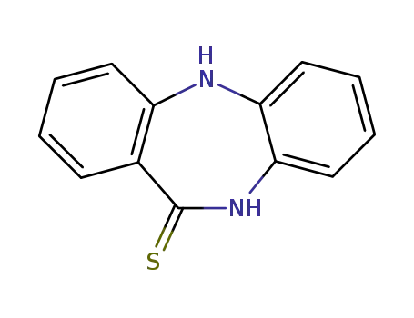 Molecular Structure of 32047-76-0 (5H-Dibenzo[b,e][1,4]diazepine-11(10H)-thione)
