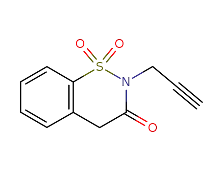 Molecular Structure of 31848-19-8 (2-(prop-2-yn-1-yl)-2H-1,2-benzothiazin-3(4H)-one 1,1-dioxide)