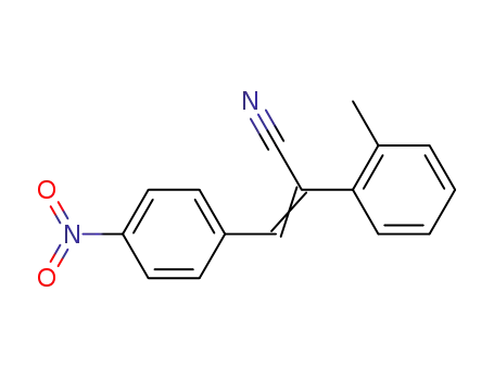 Molecular Structure of 31881-14-8 ((2Z)-2-(2-methylphenyl)-3-(4-nitrophenyl)prop-2-enenitrile)