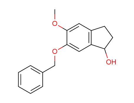 Molecular Structure of 3199-72-2 (6-(benzyloxy)-5-methoxy-2,3-dihydro-1H-inden-1-ol)