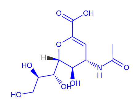 Molecular Structure of 263155-11-9 (4-ACETYLAMINO-2,6-ANHYDRO-3,4-DIDEOXY-D-GLYCERO-D-GALACTONON-2-ENONIC ACID)