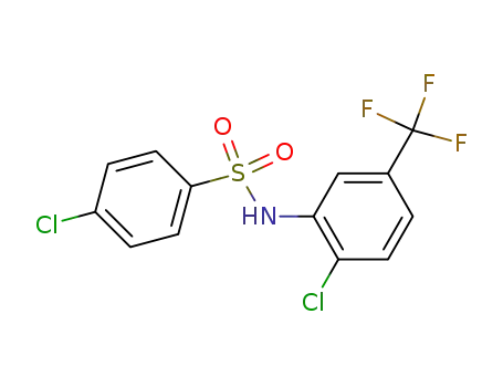 Molecular Structure of 2710-04-5 (4-chloro-N-[2-chloro-5-(trifluoromethyl)phenyl]benzenesulfonamide)