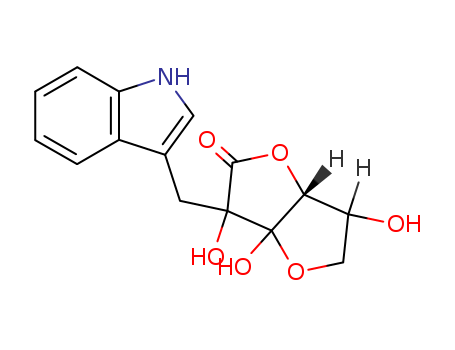 a-L-threo-3-Hexulofuranosonicacid, 2-C-(1H-indol-3-ylmethyl)-, g-lactone, (2x)-