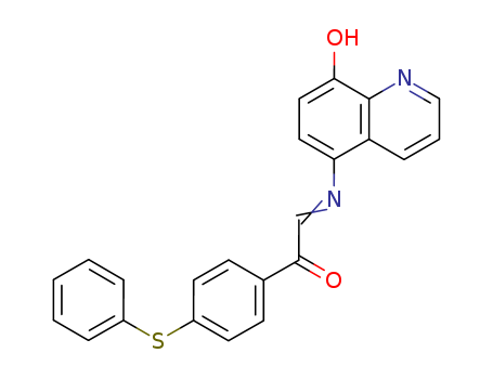 26873-17-6,α-[(8-Hydroxy-5-quinolyl)imino]-4'-(phenylthio)acetophenone,Acetophenone,2-[(8-hydroxy-5-quinolyl)imino]-4'-(phenylthio)- (8CI)
