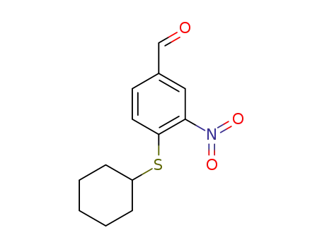 Molecular Structure of 270262-95-8 (4-(CYCLOHEXYLTHIO)-3-NITROBENZALDEHYDE)