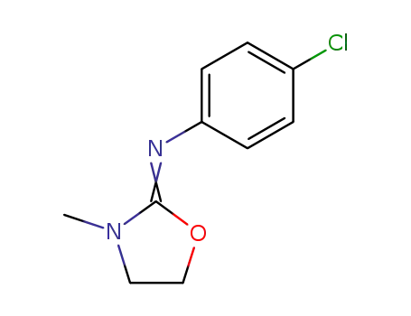 Molecular Structure of 27151-09-3 (4-chloro-N-[(2Z)-3-methyl-1,3-oxazolidin-2-ylidene]aniline)