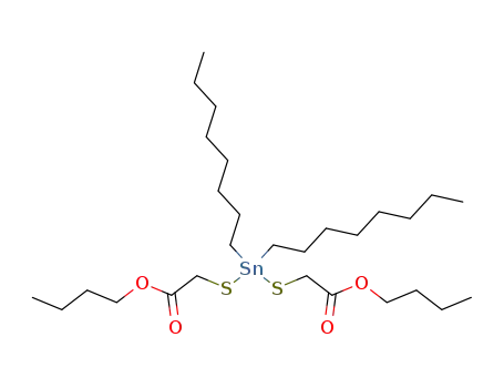 Molecular Structure of 27107-88-6 (2,2'-[(Dioctylstannylene)bis(thio)]diacetic acid dibutyl ester)