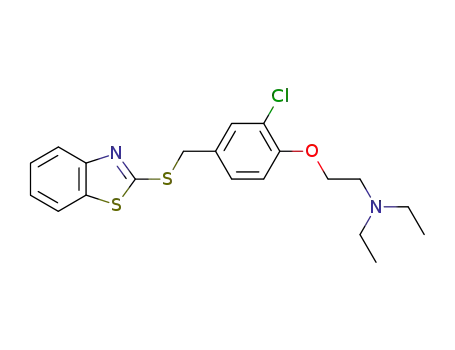 Molecular Structure of 2727-63-1 (2-[[3-Chloro-4-[2-(diethylamino)ethoxy]benzyl]thio]benzothiazole)