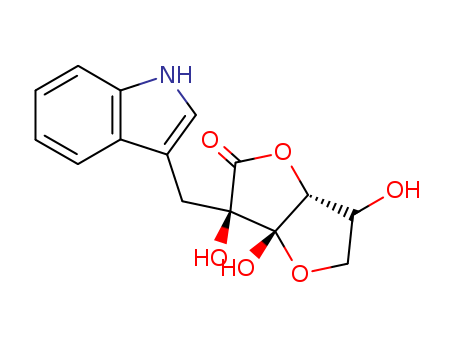 26548-49-2,a-L-lyxo-3-Hexulofuranosonic acid,2-C-(1H-indol-3-ylmethyl)-, g-lactone (9CI),AscorbigenB (7CI); L-lyxo-3-Hexulofuranosonic acid, 2-C-(indol-3-ylmethyl)-, g-lactone, a- (8CI); Furo[3,2-b]furan, a-L-lyxo-3-hexulofuranosonic acidderiv.