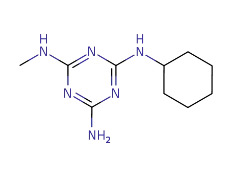 Molecular Structure of 26741-12-8 (N~2~-cyclohexyl-N~4~-methyl-1,3,5-triazine-2,4,6-triamine)