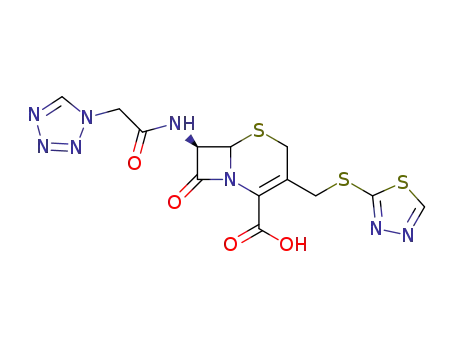 Molecular Structure of 26973-24-0 (Ceftezole)