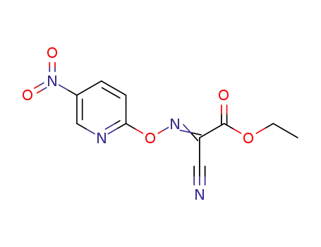 Molecular Structure of 1346257-84-8 (ethyl cyano(5-nitro-2-pyridyloxyimino)acetate)