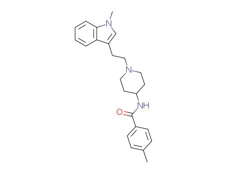 26844-42-8,4-methyl-N-{1-[2-(1-methyl-1H-indol-3-yl)ethyl]piperidin-4-yl}benzamide,p-Toluamide,N-[1-[2-(1-methylindol-3-yl)ethyl]-4-piperidyl]- (8CI)