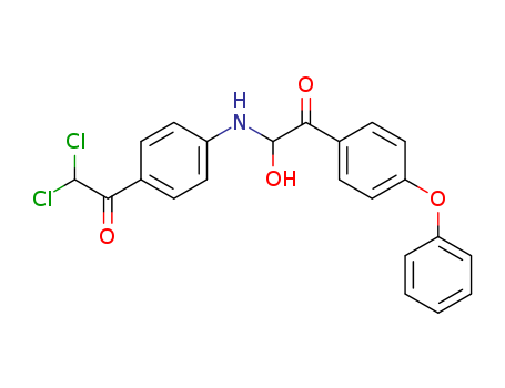 27695-60-9,2,2-dichloro-1-(4-{[1-hydroxy-2-oxo-2-(4-phenoxyphenyl)ethyl]amino}phenyl)ethanone,Acetophenone,2'',2''-dichloro-2-hydroxy-4'-phenoxy-2,4'''-iminodi- (8CI)