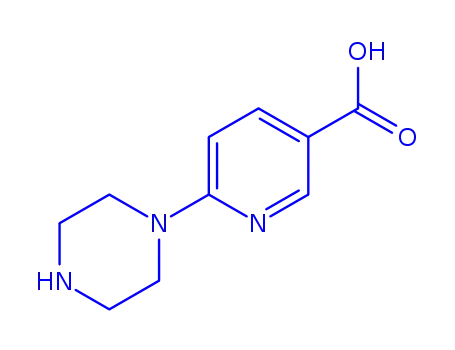 Molecular Structure of 278803-18-2 (6-PIPERAZIN-1-YL-NICOTINIC ACID)