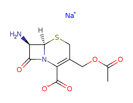 40994-22-7,sodium (6R-trans)-3-(acetoxymethyl)-7-amino-8-oxo-5-thia-1-azabicyclo[4.2.0]oct-2-ene-2-carboxylate,7-ACA, sodium salt;Sodium;7β-amino-cephalosporanic acid, sodium salt;(6R,7R)-3-acetoxymethyl-7-amino-8-oxo-5-thia-1-aza-bicyclo[4.2.0]oct-2-ene-2-carboxylate;