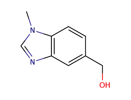 Molecular Structure of 115576-91-5 (1H-Benzimidazole-5-methanol,1-methyl-(9CI))