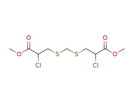 Molecular Structure of 116077-16-8 (3,3'-<Methylenbis(thio)>bis(2-chlorpropansaeure-methylester))