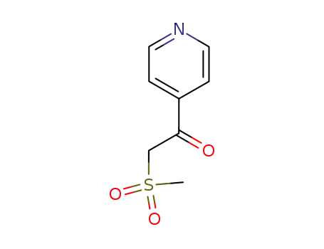 Molecular Structure of 27302-95-0 (2-(METHYLSULFONYL)-1-PYRIDIN-3-YLETHANONE)