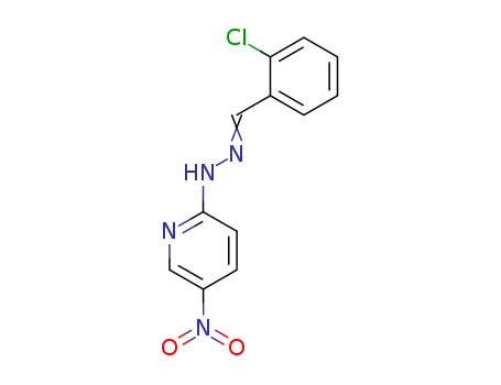 28058-12-0,2-[(2E)-2-(2-chlorobenzylidene)hydrazinyl]-5-nitropyridine,Benzaldehyde,o-chloro-, (5-nitro-2-pyridyl)hydrazone (8CI); 2-Chlorobenzaldehyde5-nitro-2-pyridylhydrazone