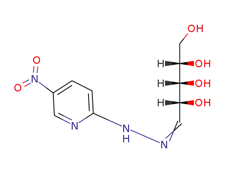 Molecular Structure of 27851-96-3 ((2R,3S,4S,5E)-5-[2-(5-nitropyridin-2-yl)hydrazinylidene]pentane-1,2,3,4-tetrol (non-preferred name))
