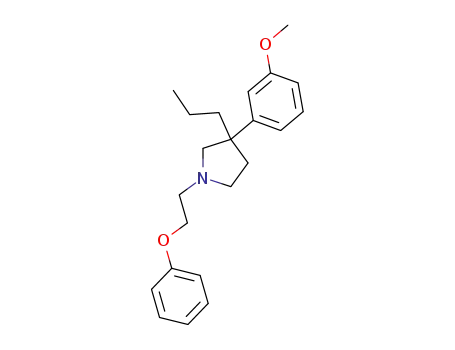 Molecular Structure of 28066-94-6 (3-(m-Methoxyphenyl)-1-(2-phenoxyethyl)-3-propylpyrrolidine)