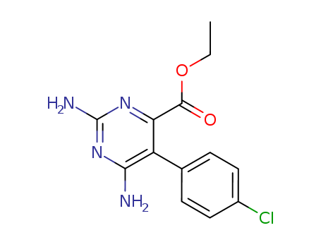 2762-38-1,ethyl 2,6-diamino-5-(4-chlorophenyl)pyrimidine-4-carboxylate,4-Pyrimidinecarboxylicacid, 2,6-diamino-5-(p-chlorophenyl)-, ethyl ester (7CI); NSC 211968