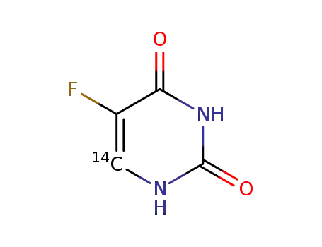Molecular Structure of 2794-13-0 (5-FLUOROURACIL-6-14C)