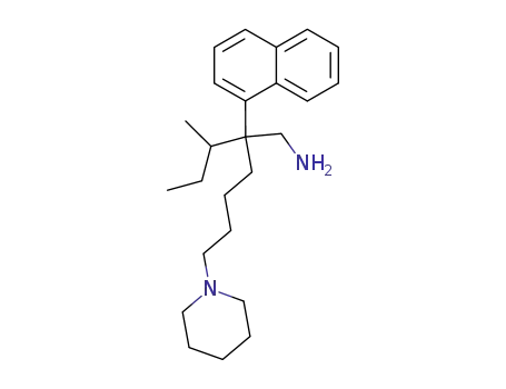Molecular Structure of 27566-50-3 (2-(butan-2-yl)-2-(naphthalen-1-yl)-6-(piperidin-1-yl)hexan-1-amine)