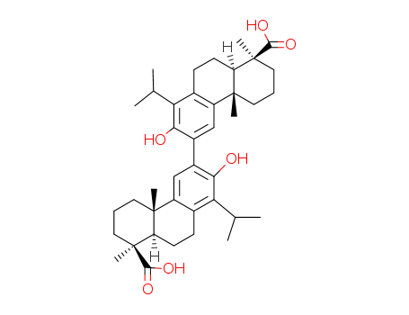 [3,3'-Biphenanthrene]-8,8'-dicarboxylicacid,4b,4'b,5,5',6,6',7,7',8,8',8a,8'a,9,9',10,10'-hexadecahydro-2,2'-dihydroxy-4b,4'b,8,8'-tetramethyl-1,1'-bis(1-methylethyl)-