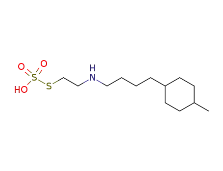 Molecular Structure of 21209-02-9 (1-methyl-4-[4-(2-sulfosulfanylethylamino)butyl]cyclohexane)