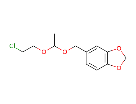 Molecular Structure of 2859-77-0 (5-{[1-(2-chloroethoxy)ethoxy]methyl}-1,3-benzodioxole)