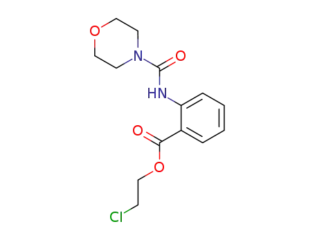 Molecular Structure of 21282-73-5 (2-chloroethyl 2-[(morpholin-4-ylcarbonyl)amino]benzoate)