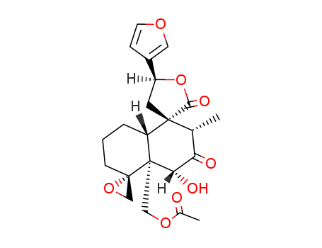 Dispiro[furan-3(2H),1'(5'H)-naphthalene-5',2''-oxirane]-2,3'(2'H)-dione,4'a-[(acetyloxy)methyl]-5-(3-furanyl)octahydro-4'-hydroxy-2'-methyl-,(1'S,2'S,2''R,4'R,4'aR,5S,8'aS)- (9CI)