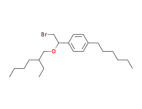 Molecular Structure of 21270-07-5 ([α-(Bromomethyl)-p-hexylbenzyl](2-ethylhexyl) ether)