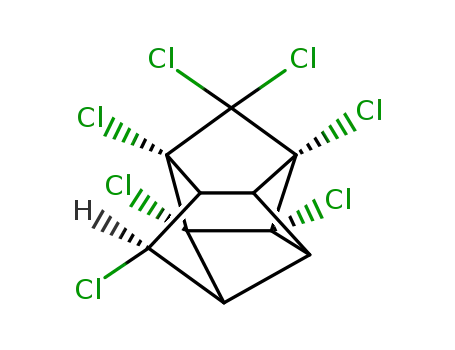 Molecular Structure of 21161-58-0 (2,4,5,8,9,9,10-heptachloropentacyclo[5.3.0.0~1,4~.0~3,6~.0~5,8~]decane)